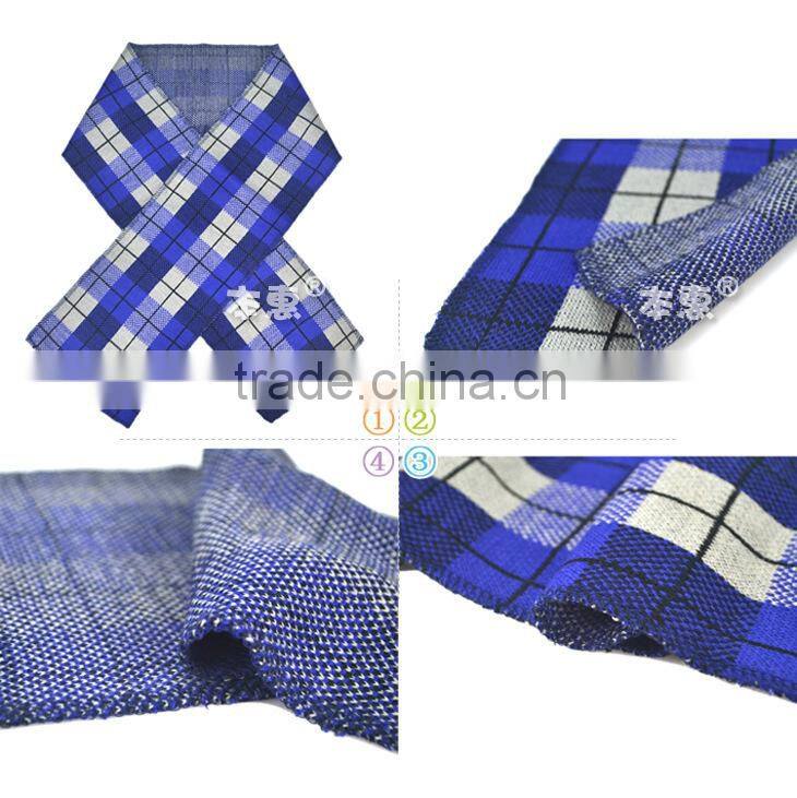 Wholesale Warm Acrylic Jacquard Checked Plaid Baby Boys Winter Scarf