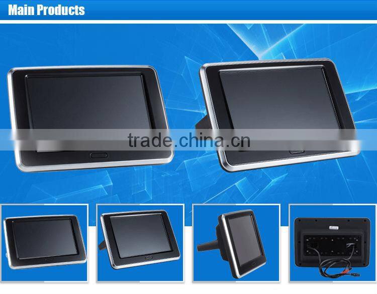 Vehicle touch headrest monitor for rear seat entertainment system