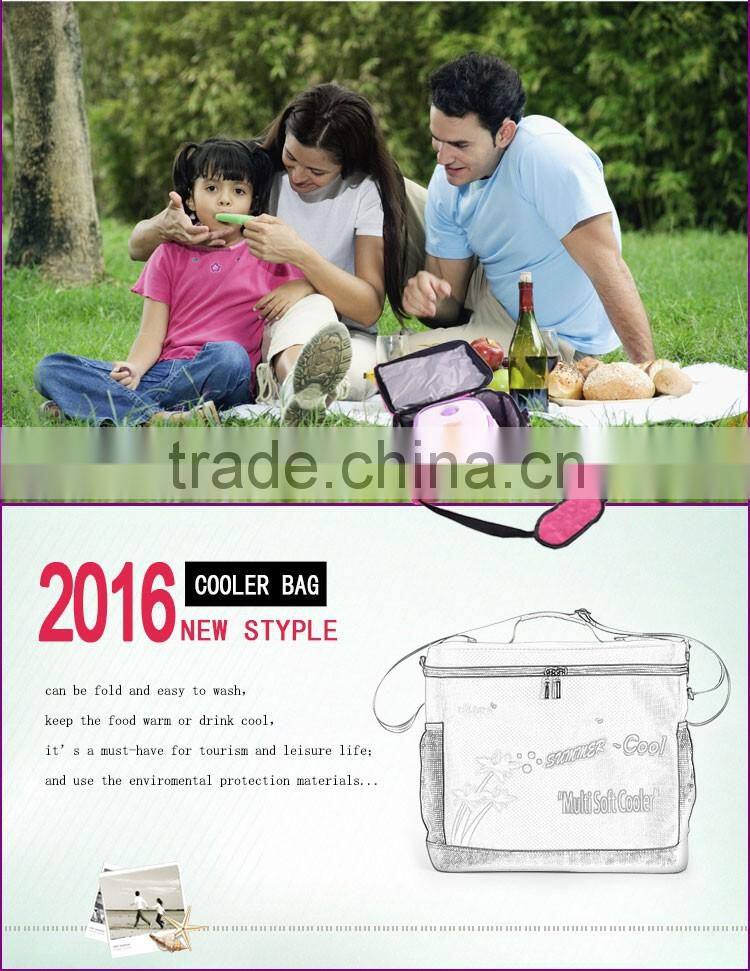 High quality sky blue cooler fitness lunch bag cooler bag warm bag