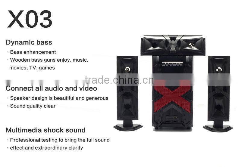 Home theater music system 3.1 multimedia speaker system