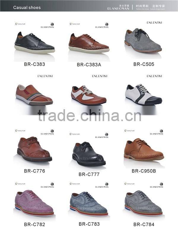Leather casual shoe for man comfortable fashion style design men shoes