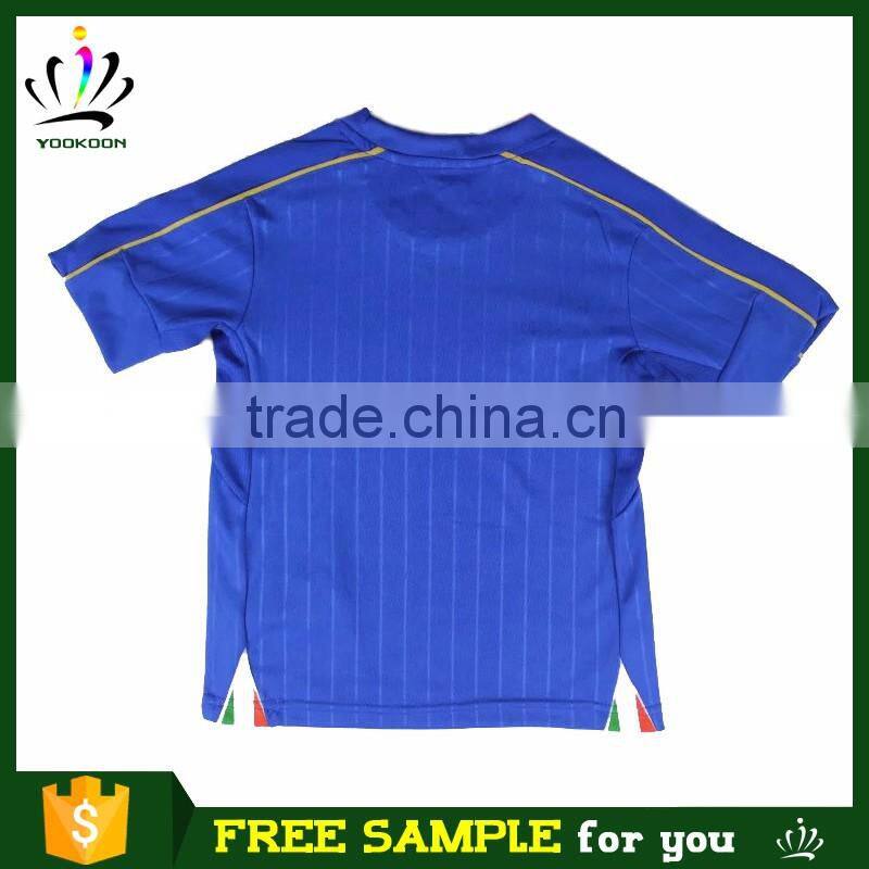 Italy Soccer jersey for kids, euro new blue football jerseys PIRLO New font sport shirt MARCHISIO BALOTELLI DE