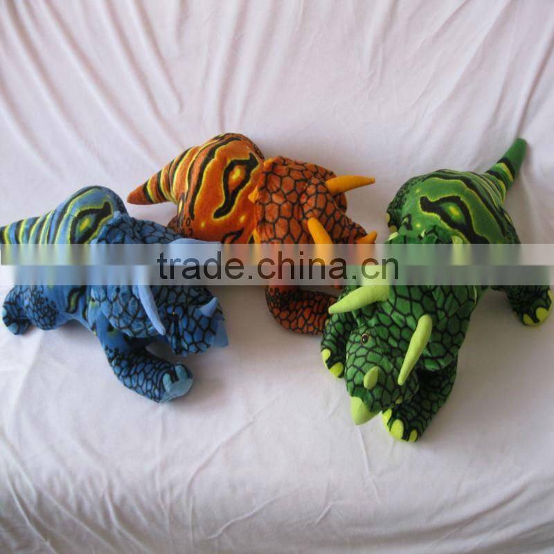 Orange soft plush dinosaure