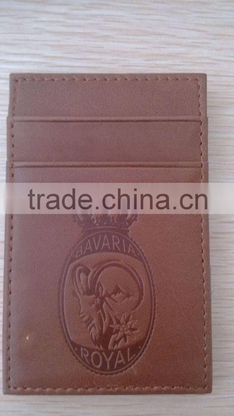 High Quality Promotion Custom Real Leather Printing Magic Wallet