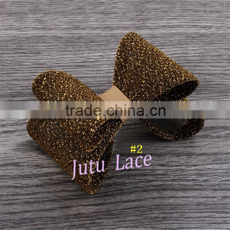 Newest Handmade Glitter Sequin Hair Bow - High Quality Fabric Bow Accessory