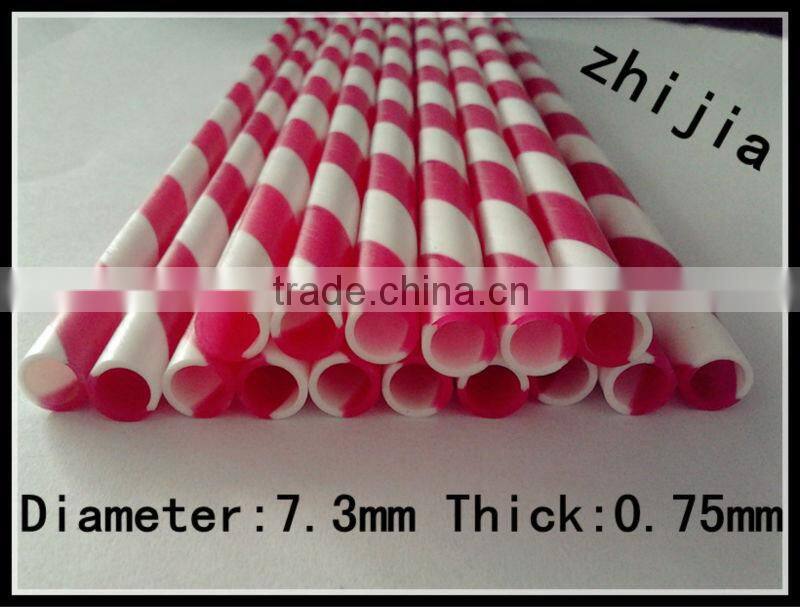 Fashionable Item hard striped plastic drinking straw