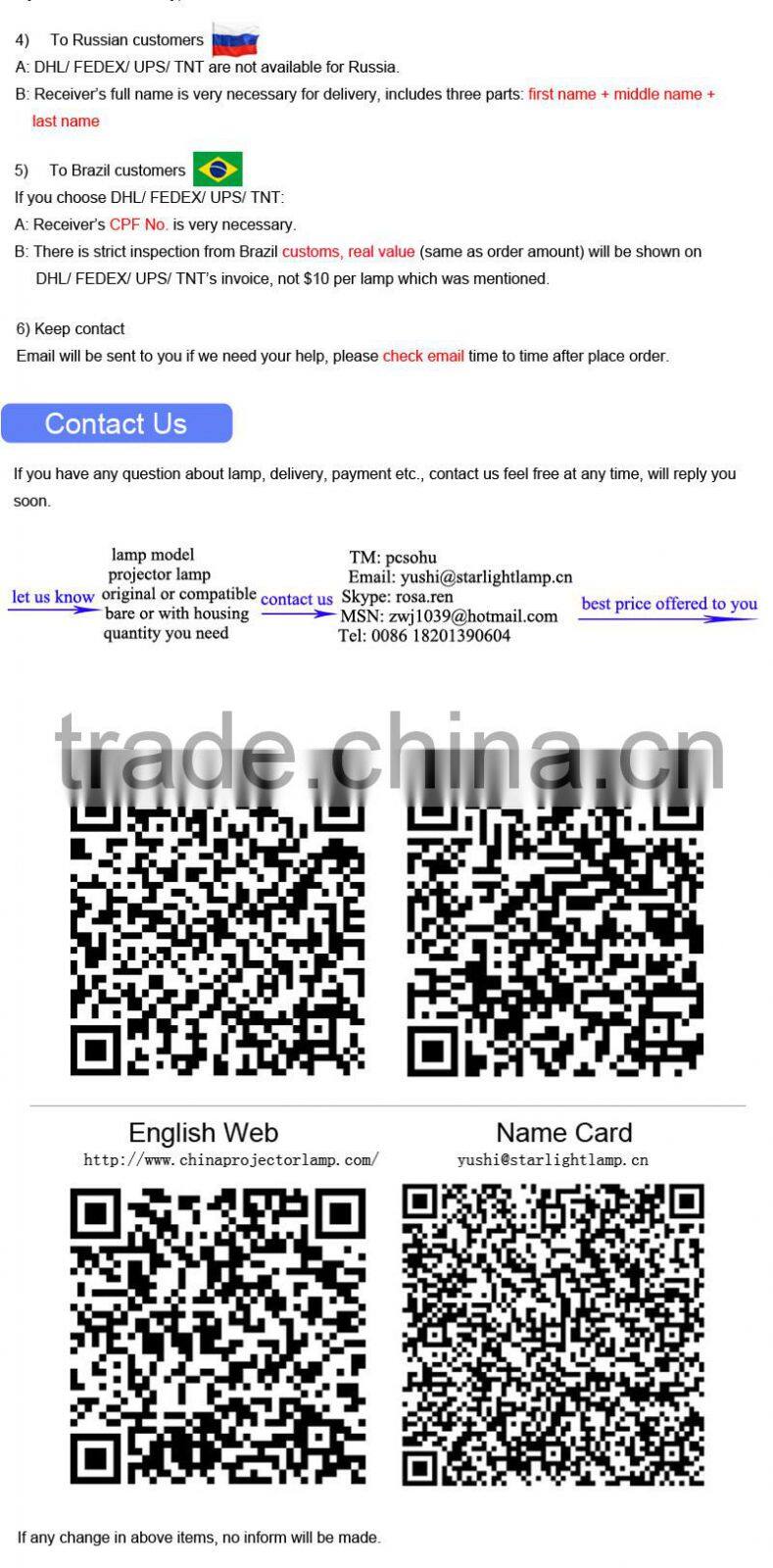Projector Lamp bulb ET-LAB10 for Panosonic with Housing manufacturer