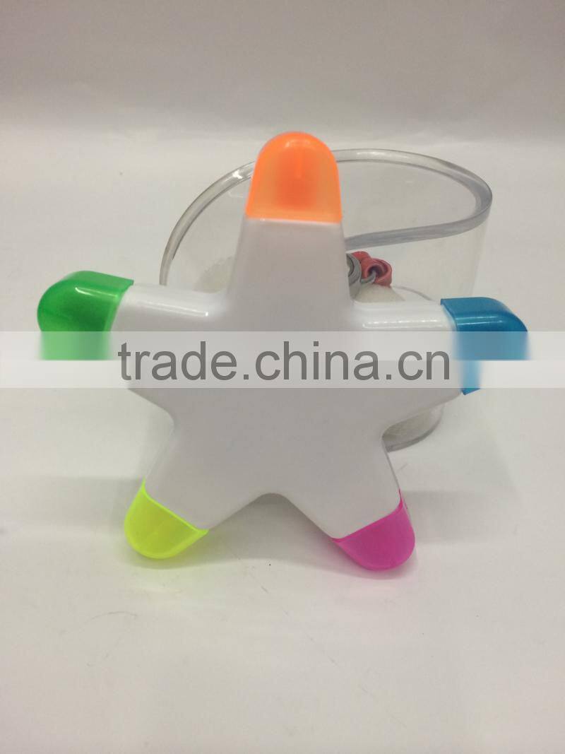 finger shaped multi colored highlighter pen
