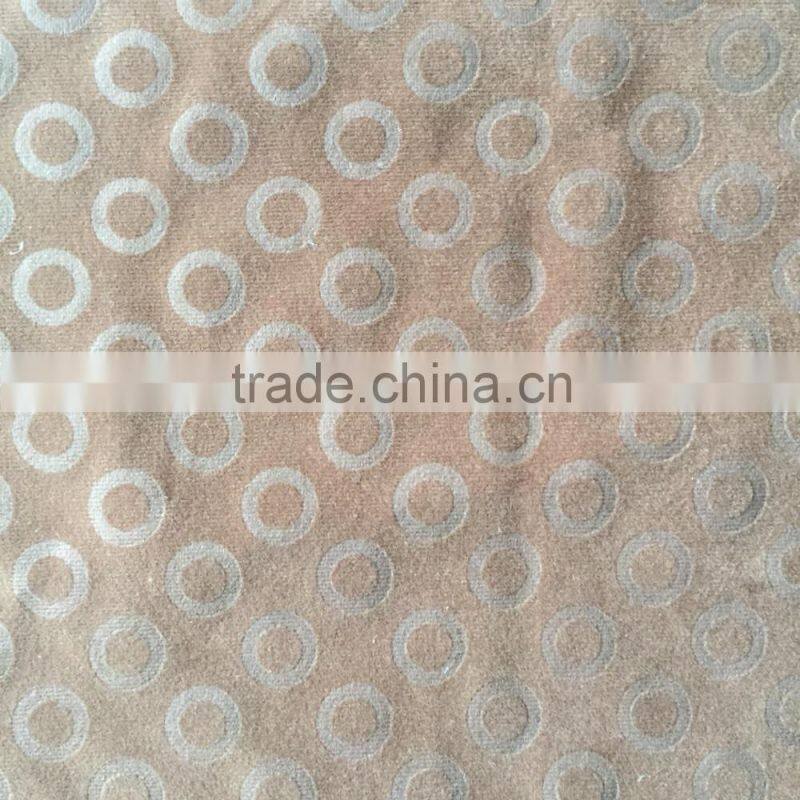 2016 new style crumple design flock fabric for upholstery, cushion, bag