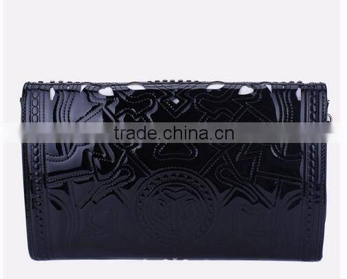 laser hollow rivet clutch bag mighty woman wallet manufacturer in guangzhou