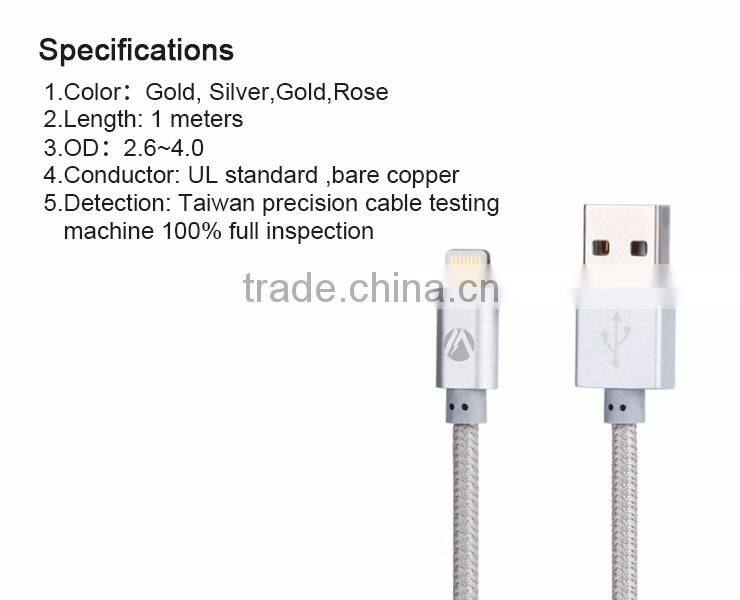High Best quality MFI Date charging cable,MFI micro usb data cable,usb Date cable micro