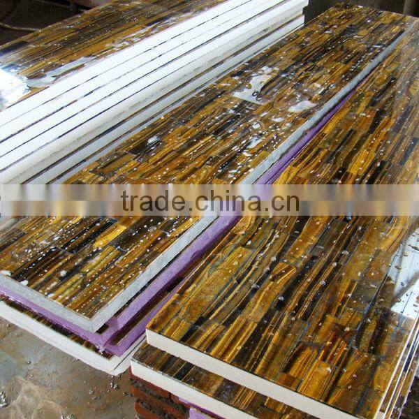 High Quality Iron Tiger Eye Stone Mosaic Tiles From Huizhou Factory
