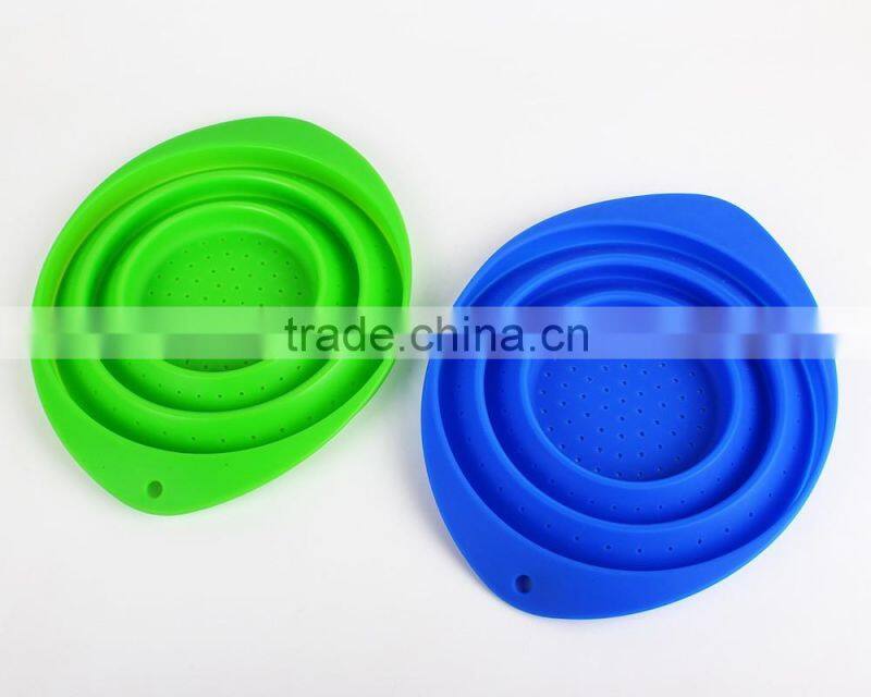 China supplier lead free colorful silicone Collapsible Basket