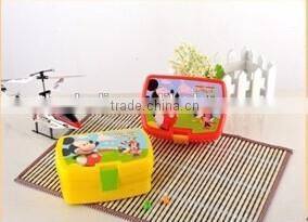 Customized plastic food warmer lunch box for kids , kids lunch box with water bottle