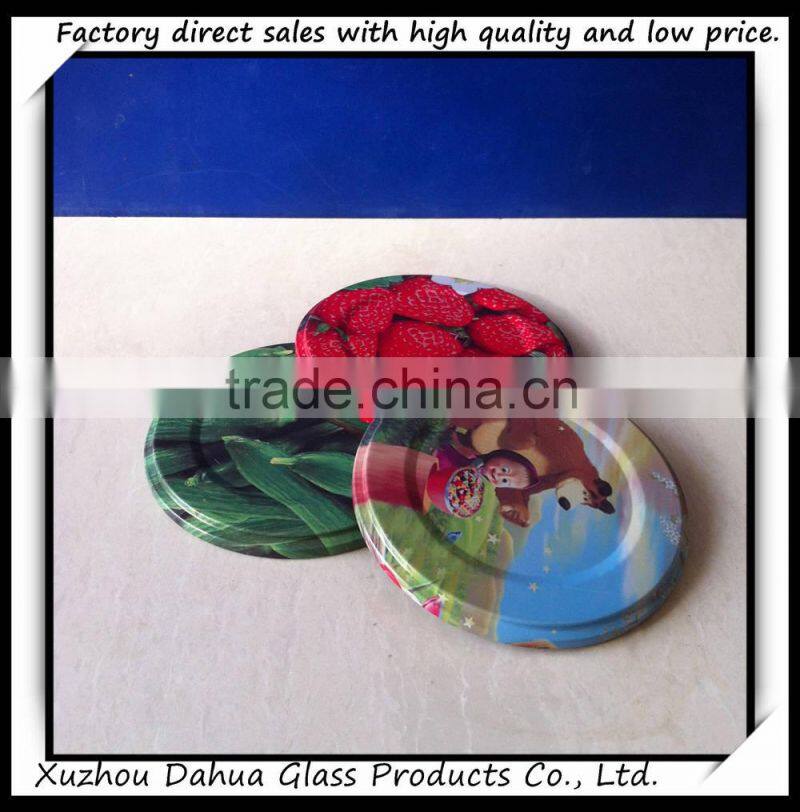 82mm metal tin press lids fruit cap