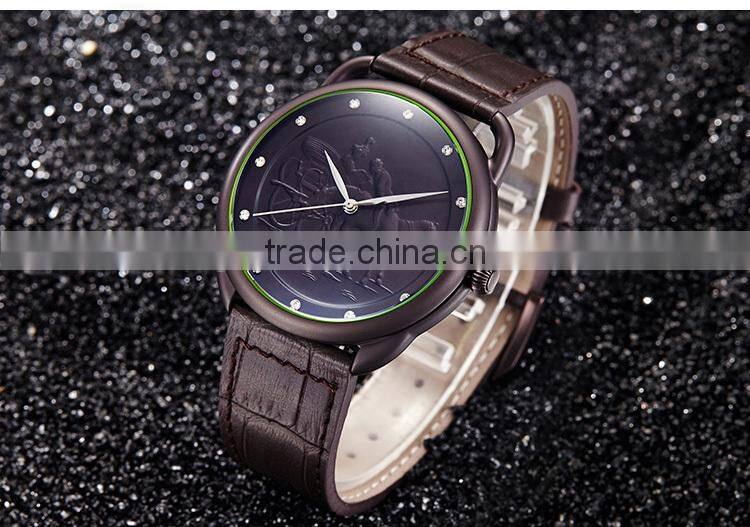 2016 best leather/nato frabic straps fashion couple watches gift set quartz couple watches