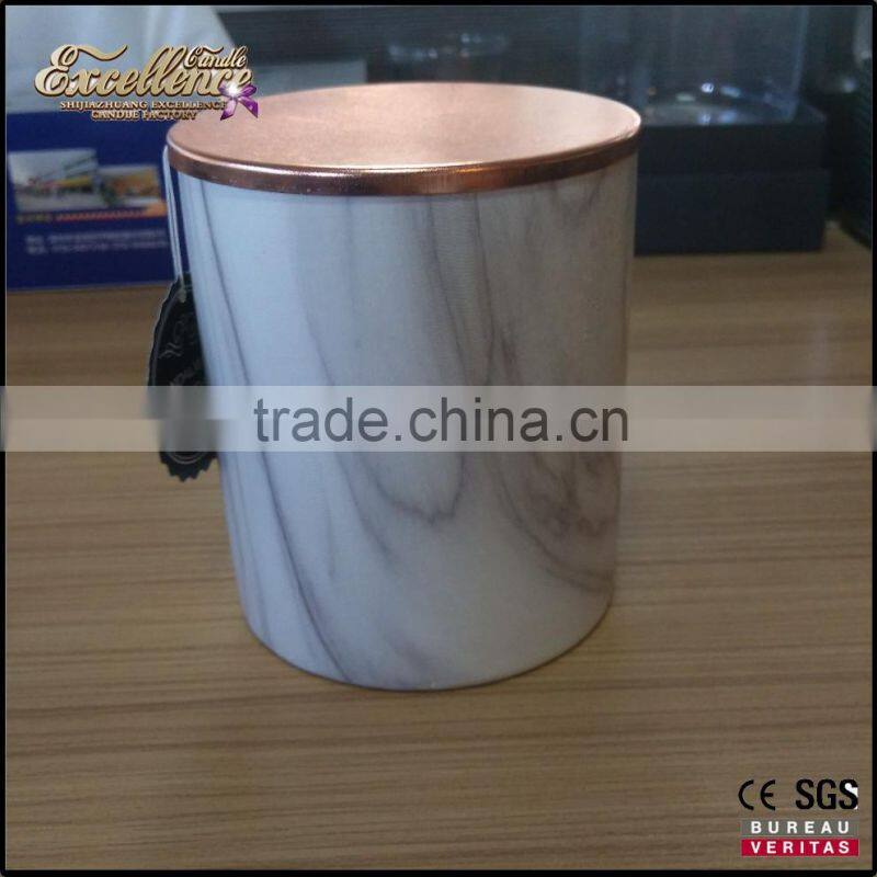 2016 decorative handmade soy wax ceramic scented candle with lid