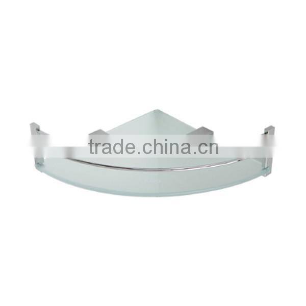 China Supplier Brass Heavy Duty Toilet Accessories Bathroom Shelf bathroom glass shelf 6B0162