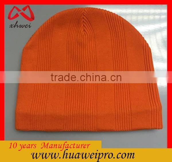 Alibaba China Oem Wholesale Fashion Custom Acrylic and Polyester Winter Knitted Beanie Hat