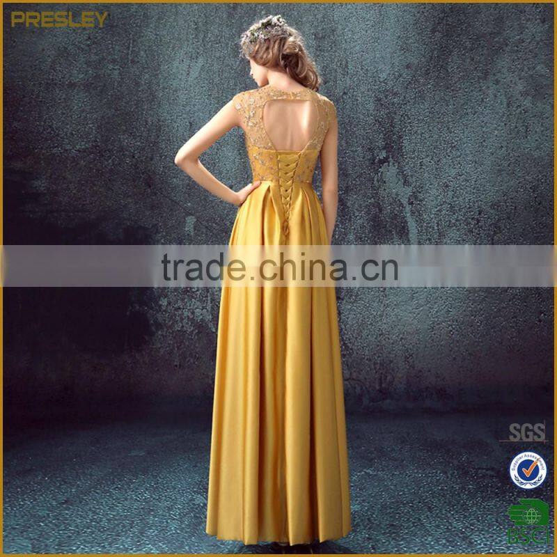 Presley Oem 2016 New Gorgeous Beaded Long Evening Dress Neck in Tulle