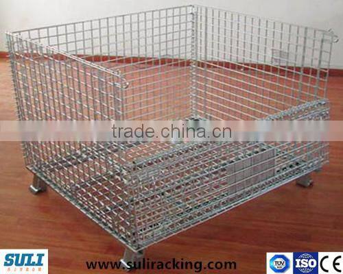 High Quality Foldable Wire Mesh Containers With Wheels