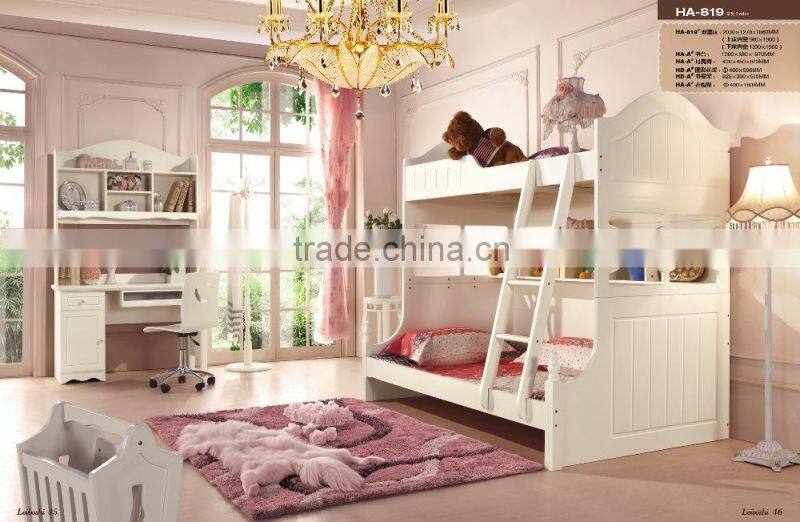 Korea design bunk beds kids bedroom furniture sets cheap GZH-HA819