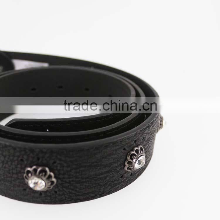 Women's Fashion flower studded rhinestone belt with shiny rhinestone accessories in Chinese factory