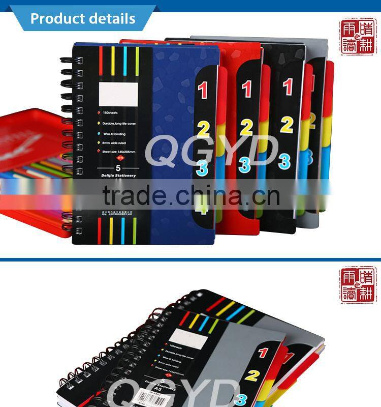 recycled PP material cover 5 subject notebook