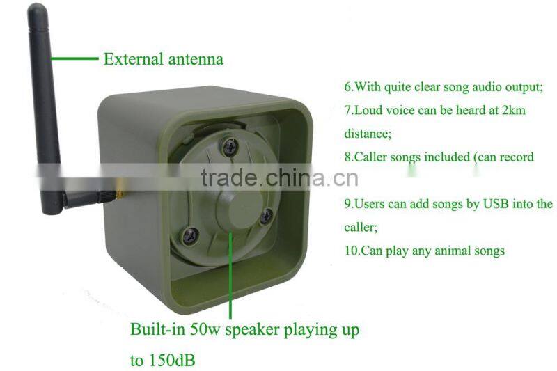 High quality outdoor hunting bird sound mp3, hunting mp3 bird call, hunting bird mp3 player with 50w / 150dB