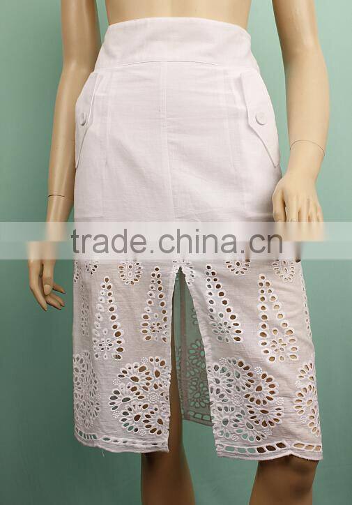 Latest women cotton long work sumamer skirt design YL45897358D