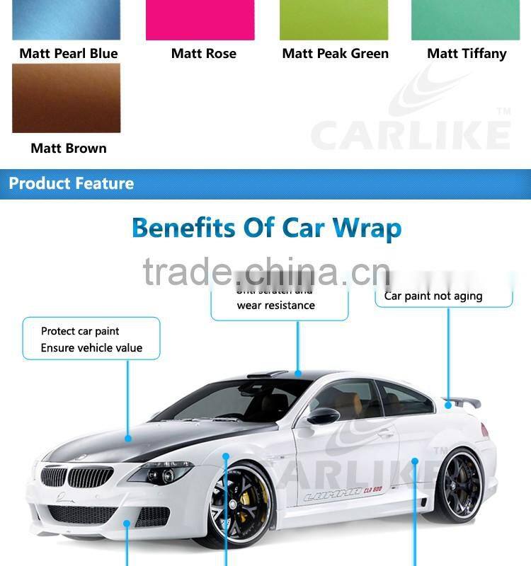 SINO CAR STICKER Inexpensive Pink Matt Wrap Sticker Car Vinyl Paper