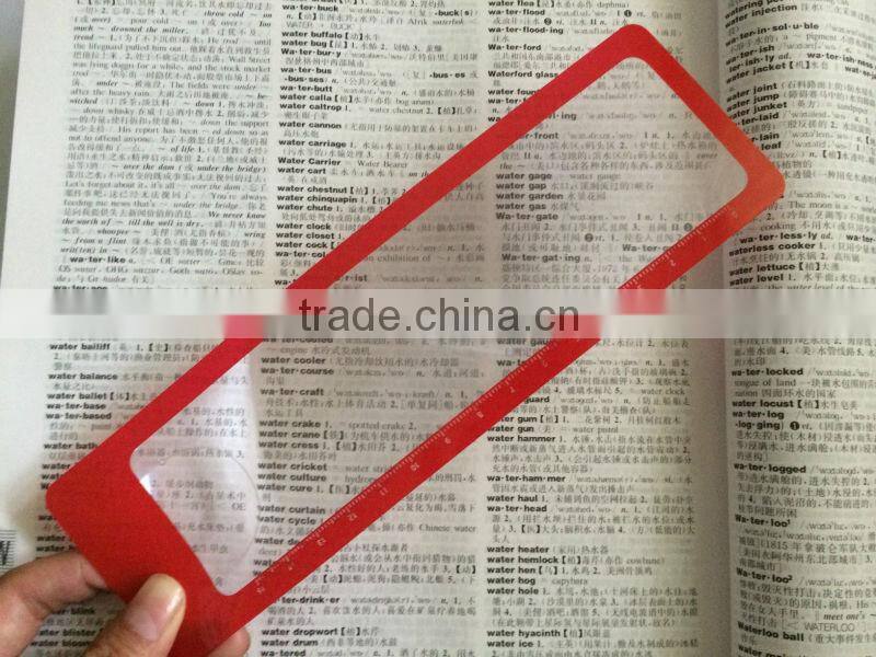 Plastic Bookmark ruler magnifier