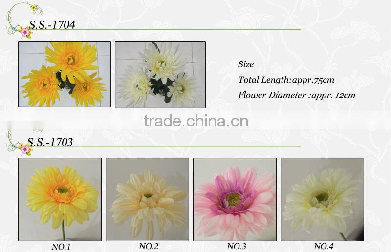 high quality silk chrysanthemum flower for funeral