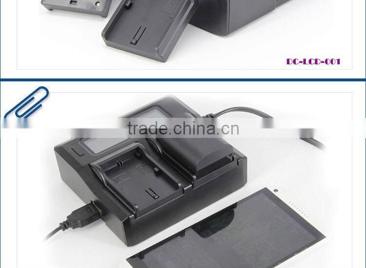 High quality fast double charger for Canon LP-E6 LP-E8 LP-E12 EN-EL14 EN-EL15 battery