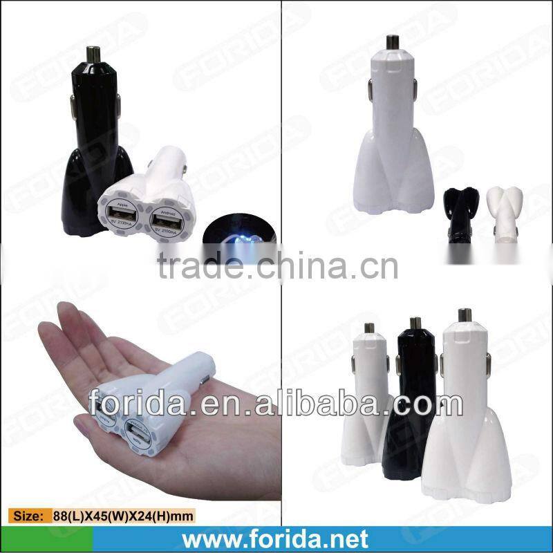 for Apple & Android 5V 4A dual USB Car Charger