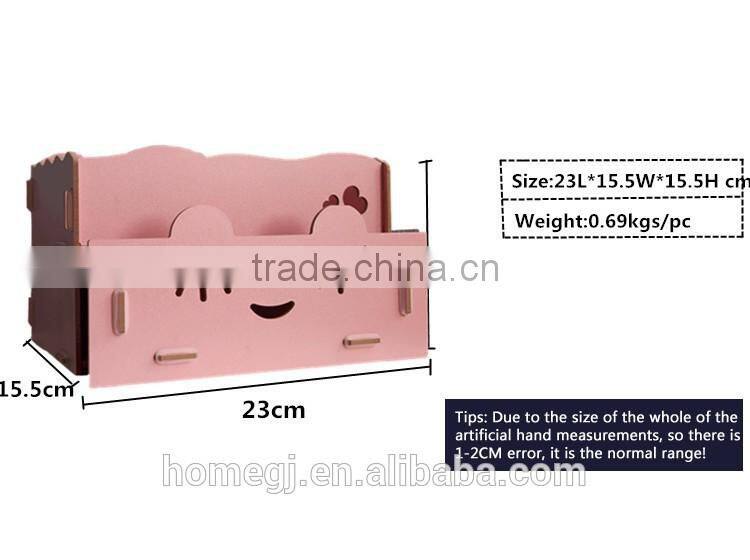 Wholesale pretty pink handmade houseware fold female storage comestic box & organizer for living room