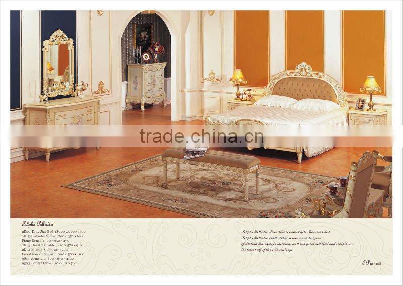 antique reproduction french furniture- baroque style furniture bed