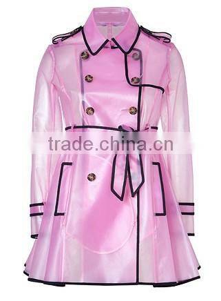 PVC lady rain suit raincoat