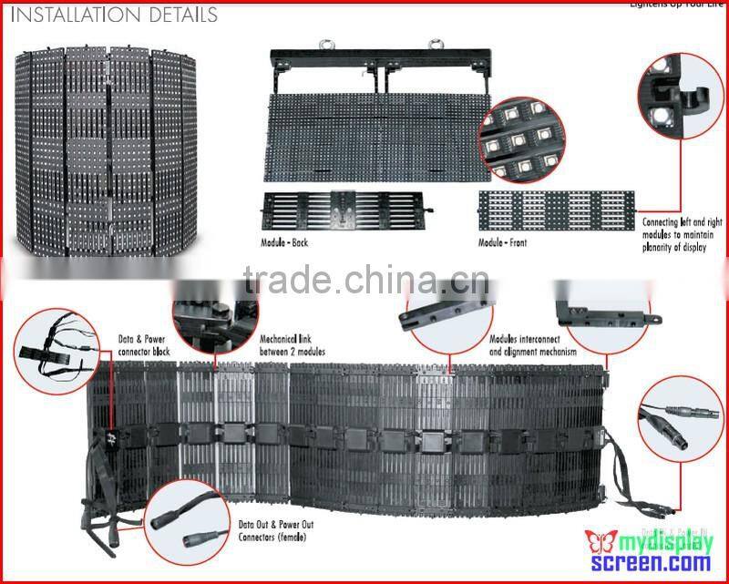 flexible led display, outdoor/Indoor soft curtain,9.375mm smd, ultra slim, high refresh