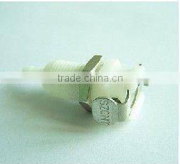 Plastic gas/fludic path medical connectors