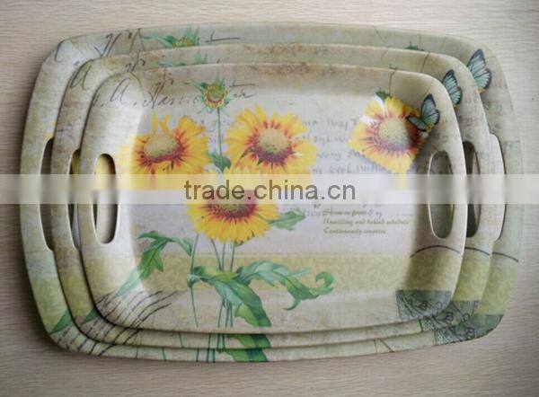 2015 food safe high quality fasional melamine tray