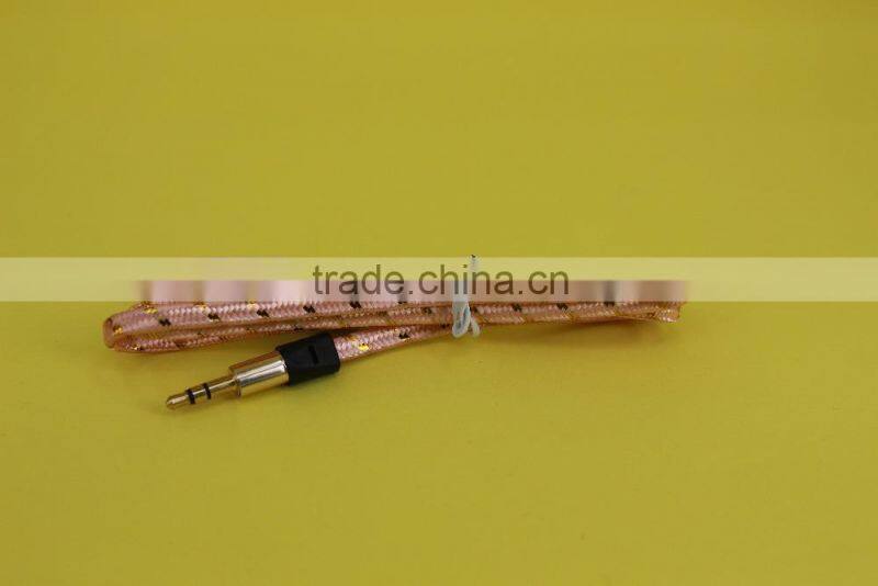 3.5mm audio cable male to male for car stereo aux cable hih qualityty