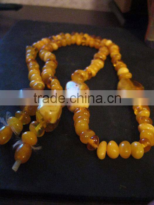 AMBER NECKLACE, ESCLUSIVE OLD VINTAGE, 100% NATURAL OLD AMBER