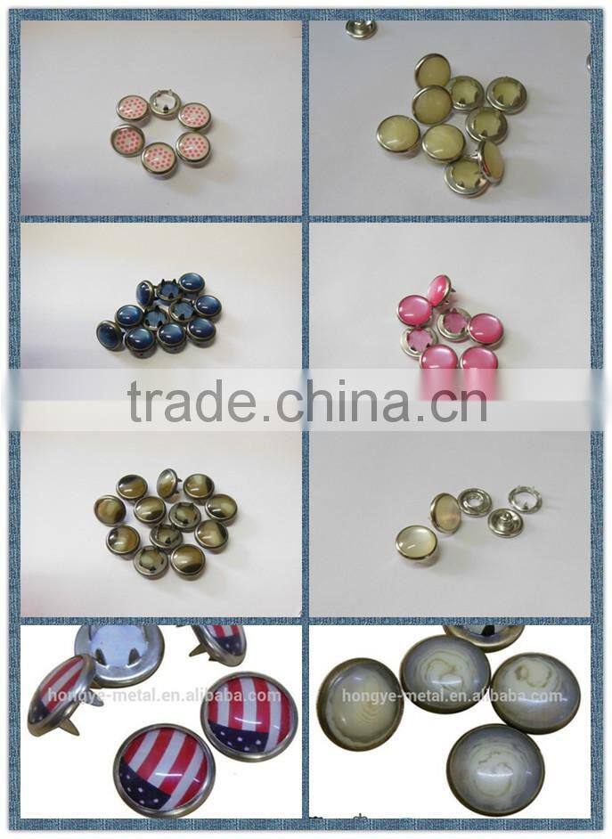 Hot Sale Top Quality Best Price Fashion Pearl Snap Button with flower printing