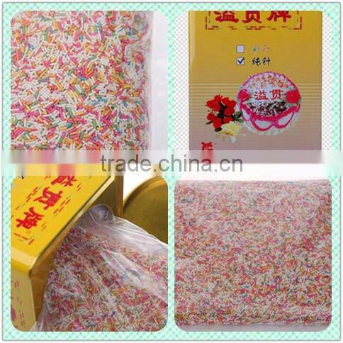 Edible yellow sprinkles for cake decorations