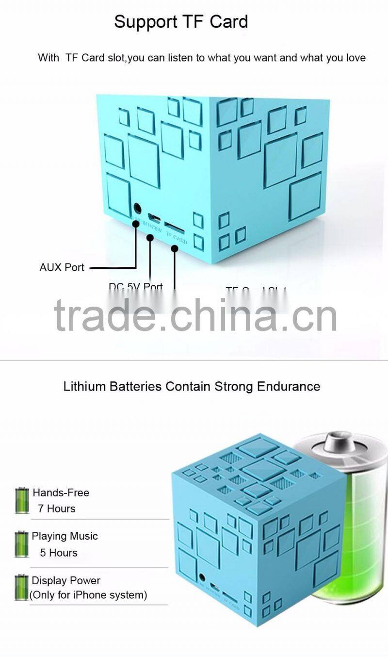 Mini Portable Q+ LED Bluetooth Speaker Square Subwoofer Speakers with Mic TF FM Radio Sound Box Boombox For Phone MP3 Player