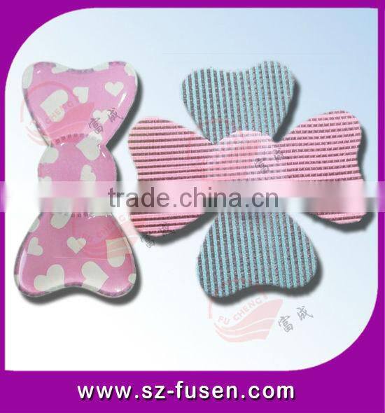 bow shape magic tape hair clip with heart-shaped