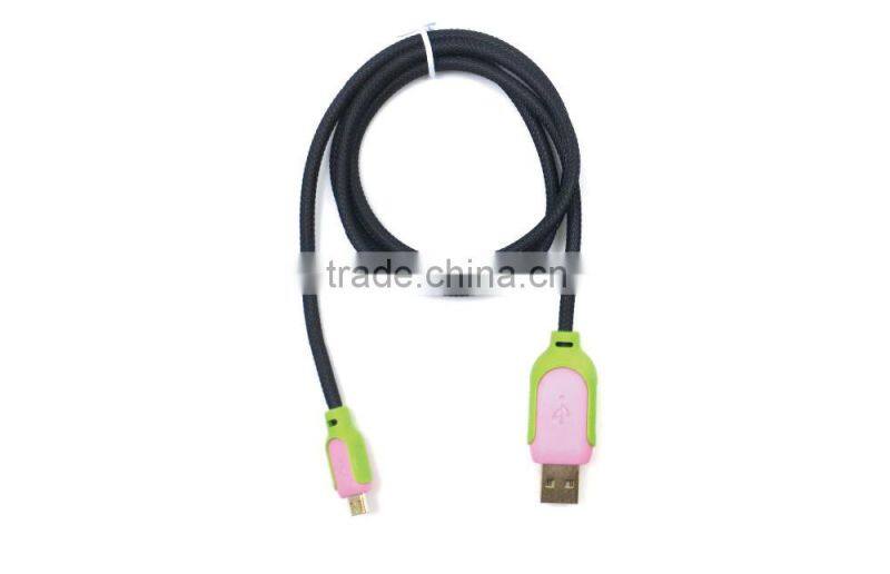 high quality mobile phone cables,steel braid usb 2.0 to micro usb cable charger and sync cable with retail box