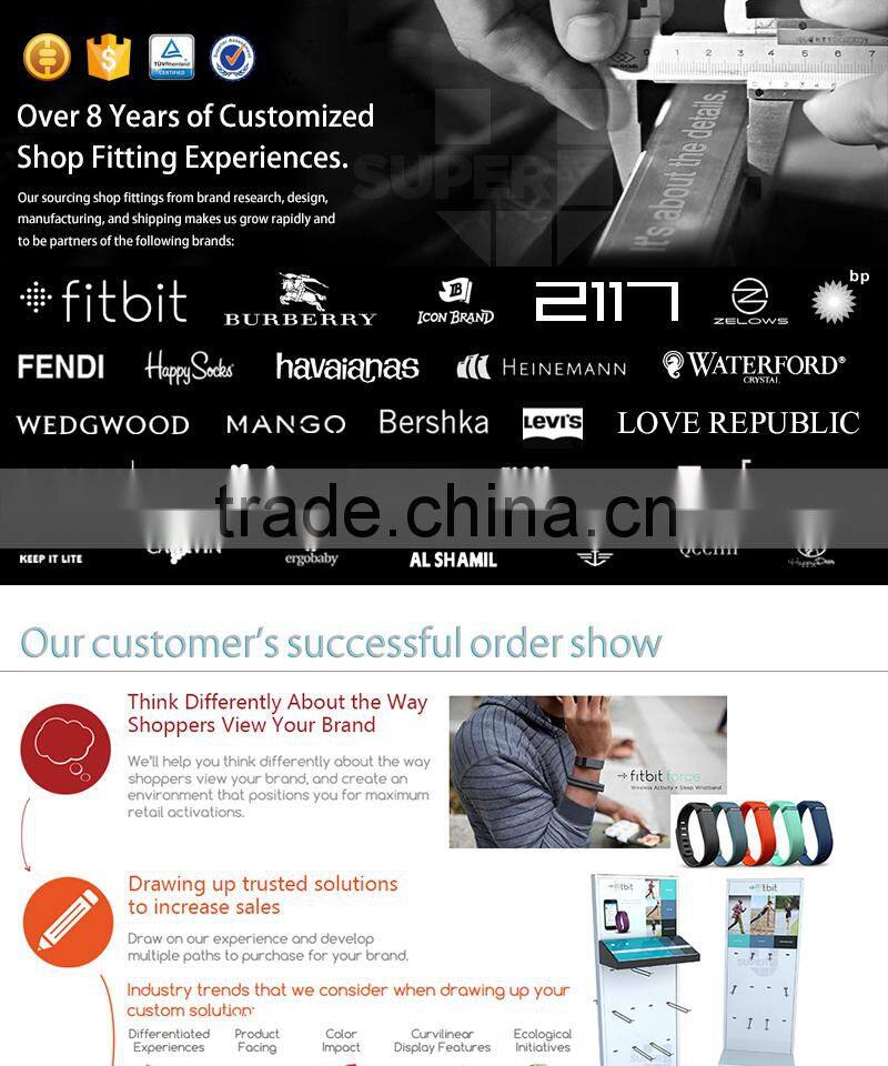 footwear display showcase for shopping center