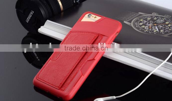 New Brand For Apple iphone 6 4.7 Card Holder Leather Back Cover Case